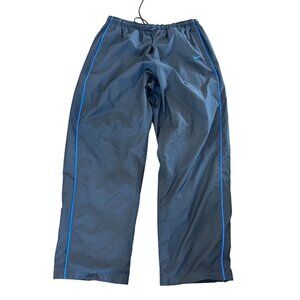 Nike Mens Athletic Track Pants XL Black Blue Polyester